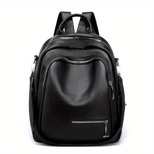 Large Capacity PU Backpack For Men And Women