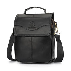 SCHLATUM Men's Cowhide Leather Shoulder Bag Large Capacity Crossbody Bag