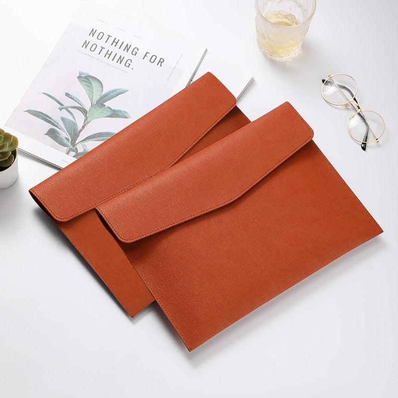 Stylish Business Document Bag Double Layer Snap Briefcase