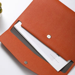 Stylish Business Document Bag Double Layer Snap Briefcase