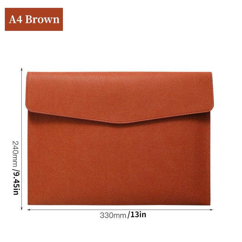Stylish Business Document Bag Double Layer Snap Briefcase