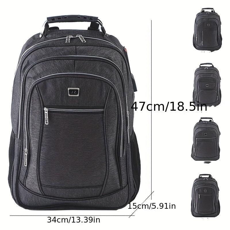 Casual Outdoor Wear-resistant Backpack With USB Charging Port
