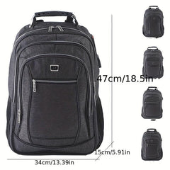 Casual Outdoor Wear-resistant Backpack With USB Charging Port