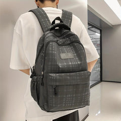 Plaid Backpack Large Capacity Casual Business Travel Backpack