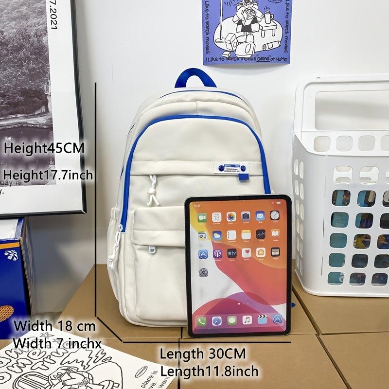 Versatile Large Capacity Schoolbag Lightweight Solid Travel Backpack Women's