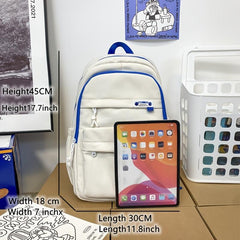 Versatile Large Capacity Schoolbag Lightweight Solid Travel Backpack Women's