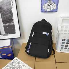 Versatile Large Capacity Schoolbag Lightweight Solid Travel Backpack Women's