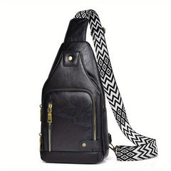 Retro Large Capacity Crossbody Bag With Buckle Portable Chest Bag