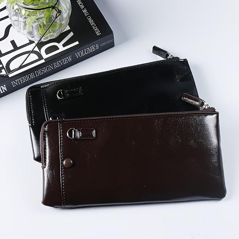 Men's & Women's Fashionable Business Wallet RFID Blocking PU Leather Long Wallet