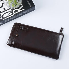 Men's & Women's Fashionable Business Wallet RFID Blocking PU Leather Long Wallet