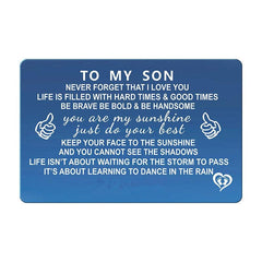 Encouraging Metal Wallet Insert for Son