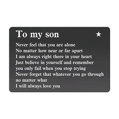 Encouraging Metal Wallet Insert for Son