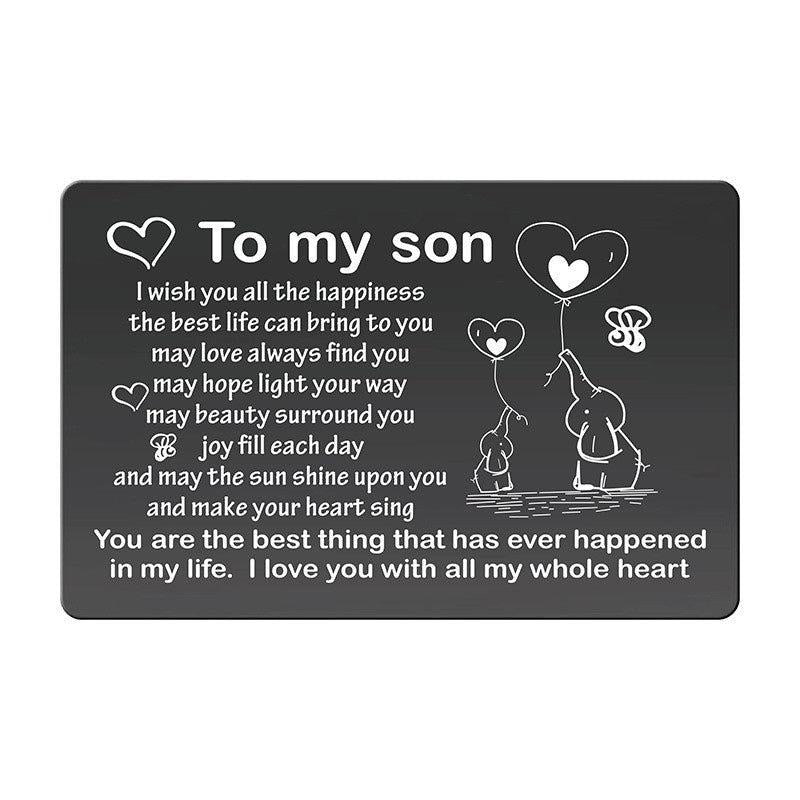 Encouraging Metal Wallet Insert for Son