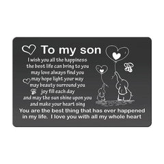 Encouraging Metal Wallet Insert for Son