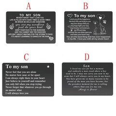 Encouraging Metal Wallet Insert for Son