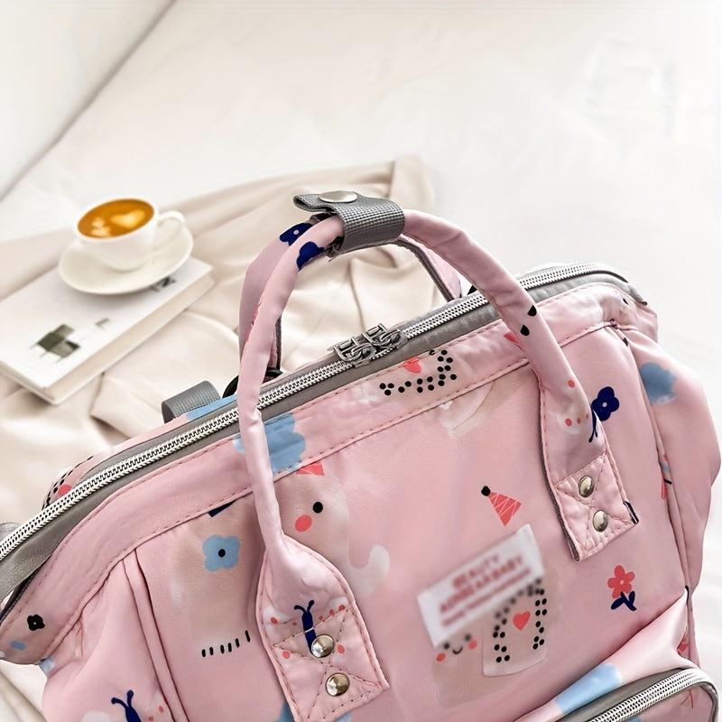 Cartoon Printed Backpack Waterproof Nylon Bag Schoolbag Travel Handbag