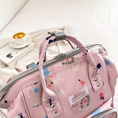 Cartoon Printed Backpack Waterproof Nylon Bag Schoolbag Travel Handbag