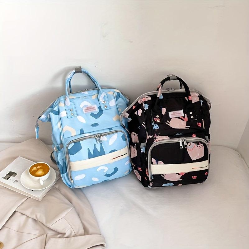 Cartoon Printed Backpack Waterproof Nylon Bag Schoolbag Travel Handbag