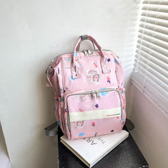 Cartoon Printed Backpack Waterproof Nylon Bag Schoolbag Travel Handbag