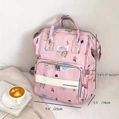Cartoon Printed Backpack Waterproof Nylon Bag Schoolbag Travel Handbag
