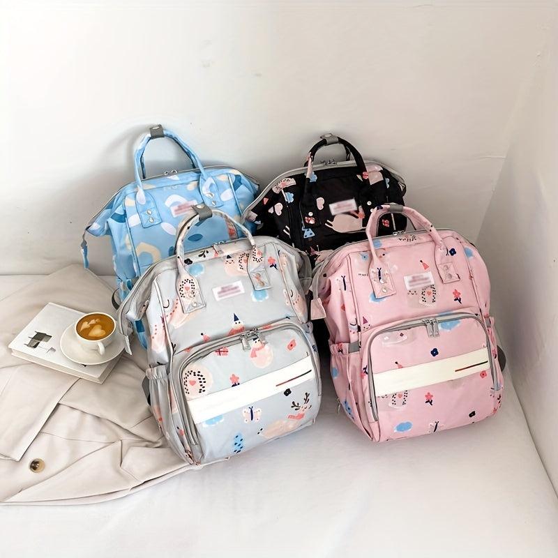 Cartoon Printed Backpack Waterproof Nylon Bag Schoolbag Travel Handbag