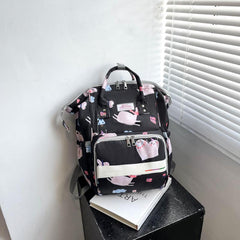 Cartoon Printed Backpack Waterproof Nylon Bag Schoolbag Travel Handbag