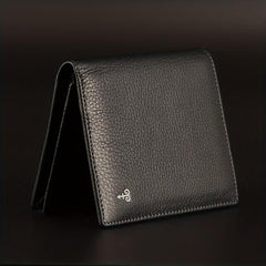 Men's Leather Short Wallet with Multiple Card Slots Large Capacity