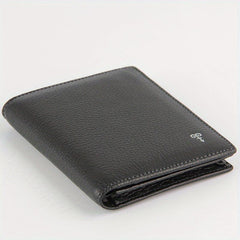Men's Leather Short Wallet with Multiple Card Slots Large Capacity