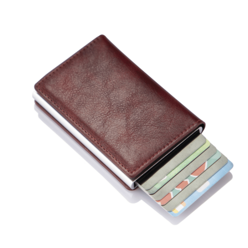 PAPA Men's Casual Vintage Engraved Credit Card Holder