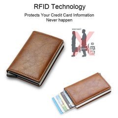 PAPA Men's Casual Vintage Engraved Credit Card Holder