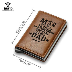PAPA Men's Casual Vintage Engraved Credit Card Holder