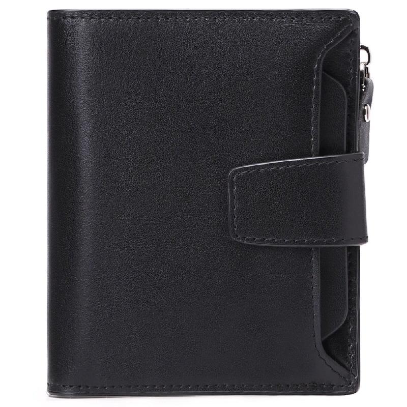 Men's Casual Leather Wallet with Zipper Coin Pocket