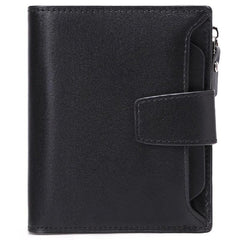 Men's Casual Leather Wallet with Zipper Coin Pocket