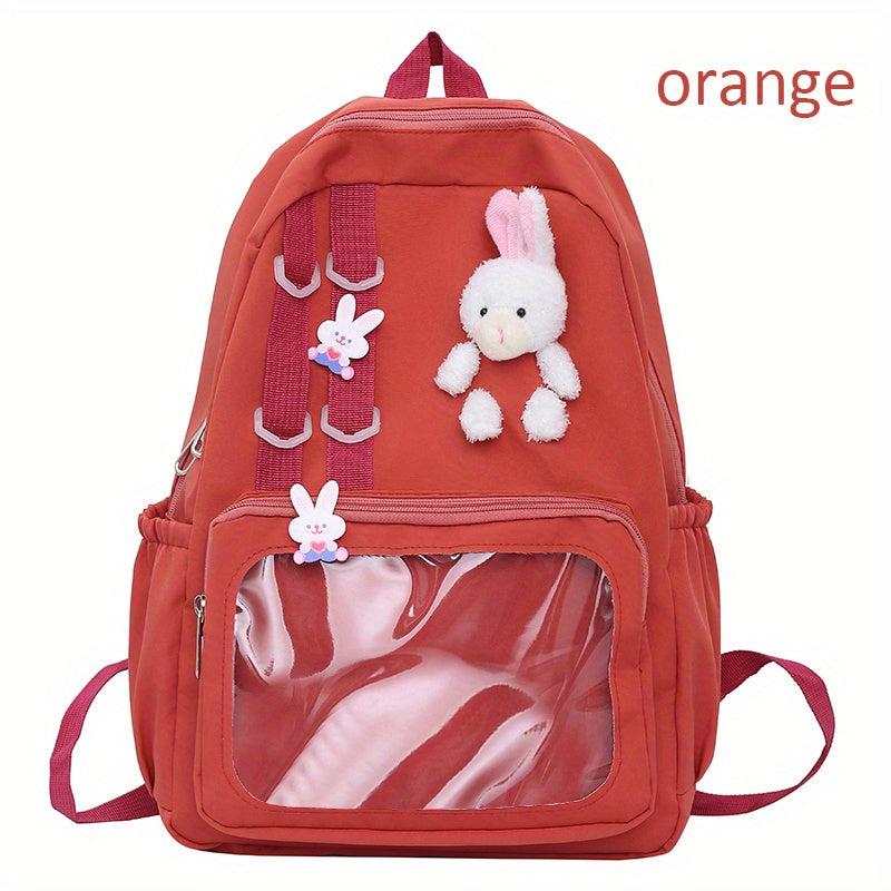 Rabbit School Bag Clear Front Casual Laptop Travel Bag