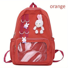 Rabbit School Bag Clear Front Casual Laptop Travel Bag