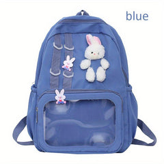 Rabbit School Bag Clear Front Casual Laptop Travel Bag