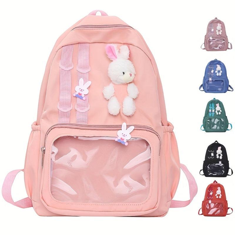 Rabbit School Bag Clear Front Casual Laptop Travel Bag