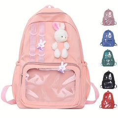 Rabbit School Bag Clear Front Casual Laptop Travel Bag