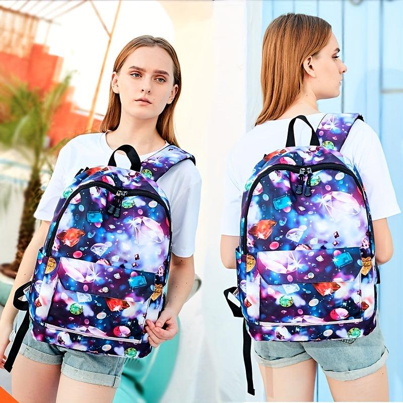 Casual Student School Bag with Reflective Strip and USB Port