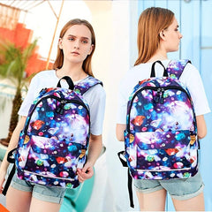 Casual Student School Bag with Reflective Strip and USB Port