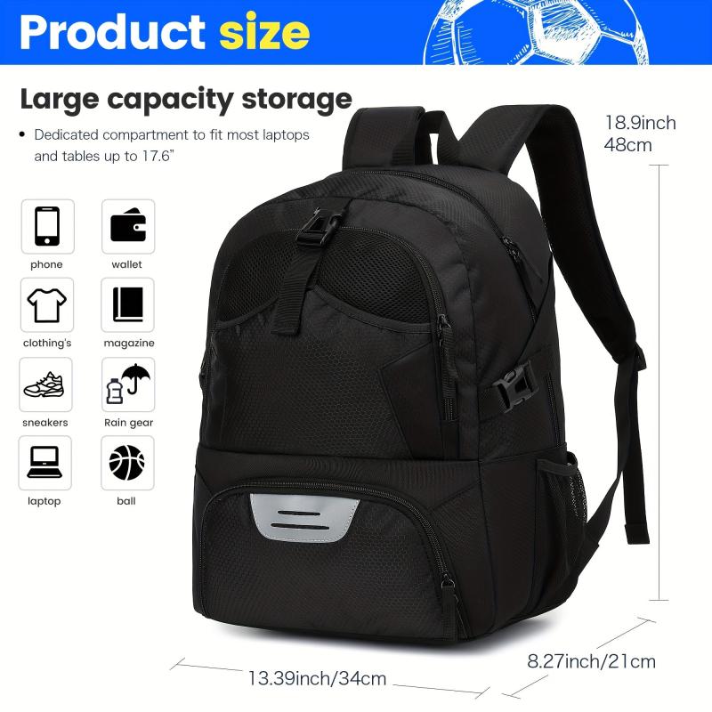 Youth Basketball Backpack Outdoor Leisure Bag Large Capacity Football Backpack