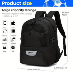 Youth Basketball Backpack Outdoor Leisure Bag Large Capacity Football Backpack