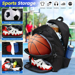 Youth Basketball Backpack Outdoor Leisure Bag Large Capacity Football Backpack