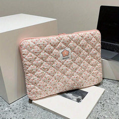 Floral Pattern Handheld File Bag Notebook Computer Tablet Protective Cover