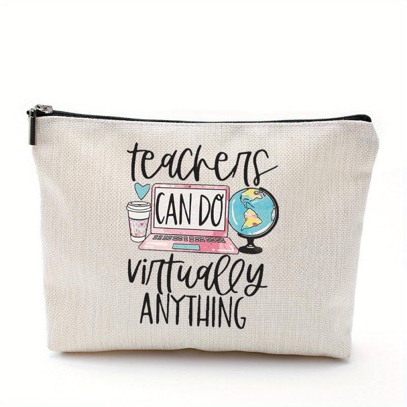 Teacher Appreciation Linen Storage Bag Toiletry Bag for Women