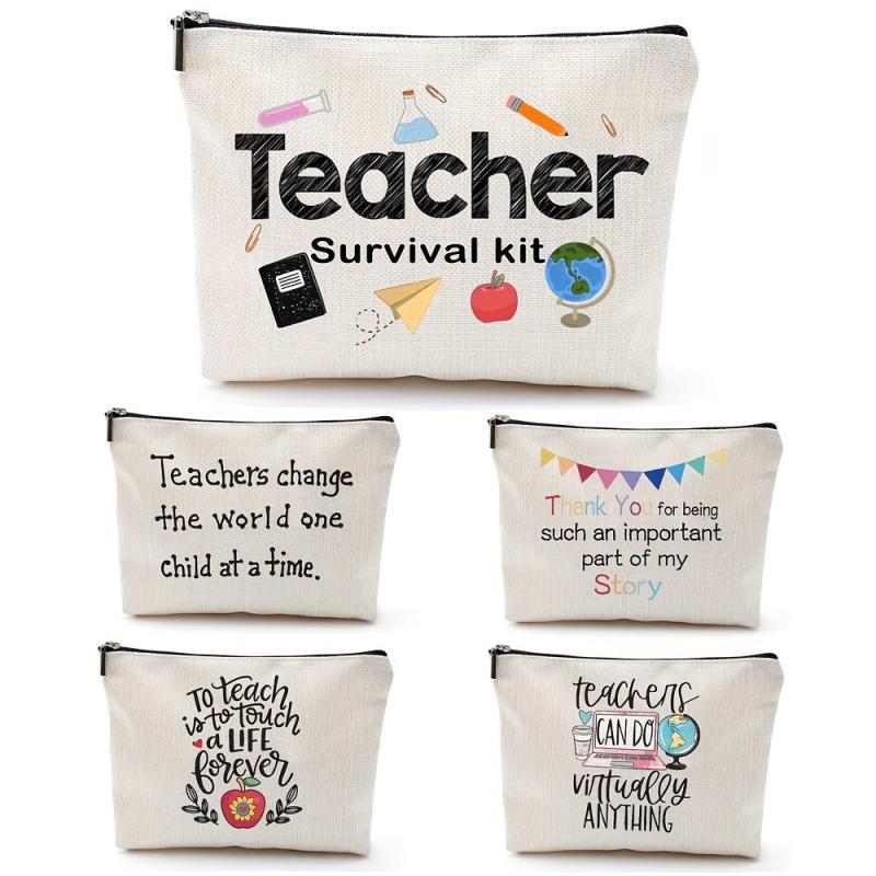 Teacher Appreciation Linen Storage Bag Toiletry Bag for Women
