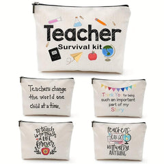 Teacher Appreciation Linen Storage Bag Toiletry Bag for Women