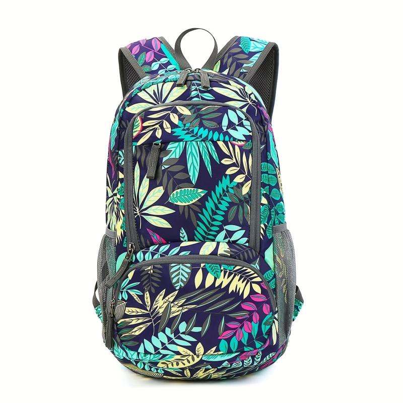 Foldable Backpack Travel Bag With Wet Dry Storage Large Capacity Rucksack