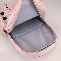 Sweet Student Backpack With Pendant Large Capacity Travel Bag