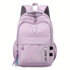 Sweet Student Backpack With Pendant Large Capacity Travel Bag